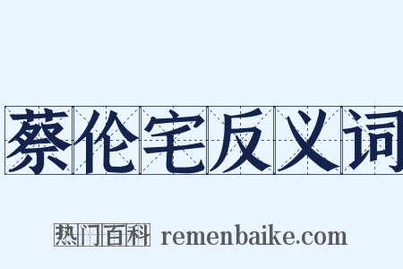 蔡伦宅反义词是什么意思的图片